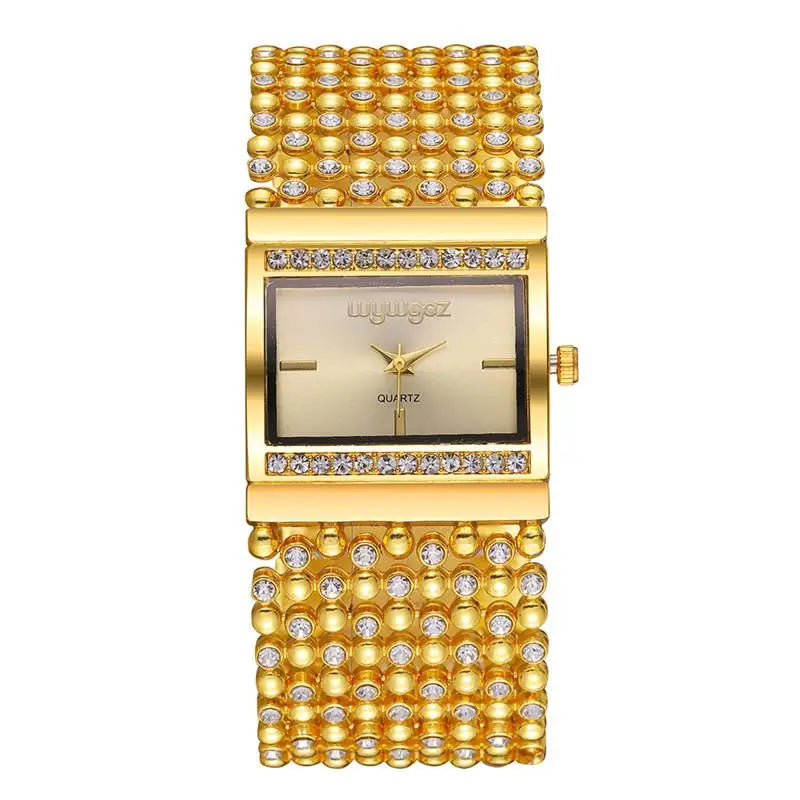 Montre Genève pour femme, marque de luxe, diamant, quartz, or, cadeaux pour dames, mode 2020