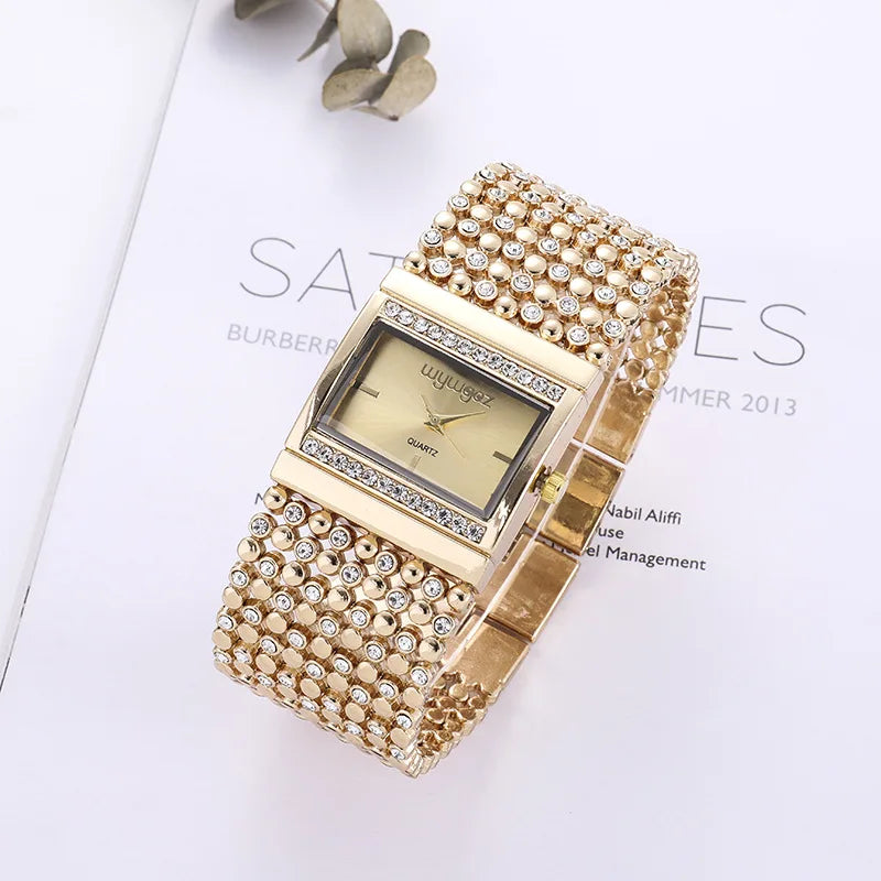 Geneva women's watch, luxury brand, diamond, quartz, gold, gifts for ladies, 2020 fashion