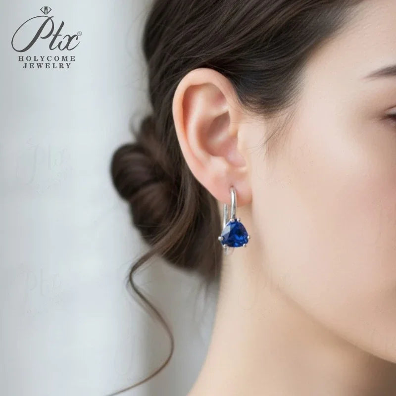 Boucles d’oreilles pierres précieuses – Rubis, saphir ou émeraude 1.6–2 ct, design féminin et élégant