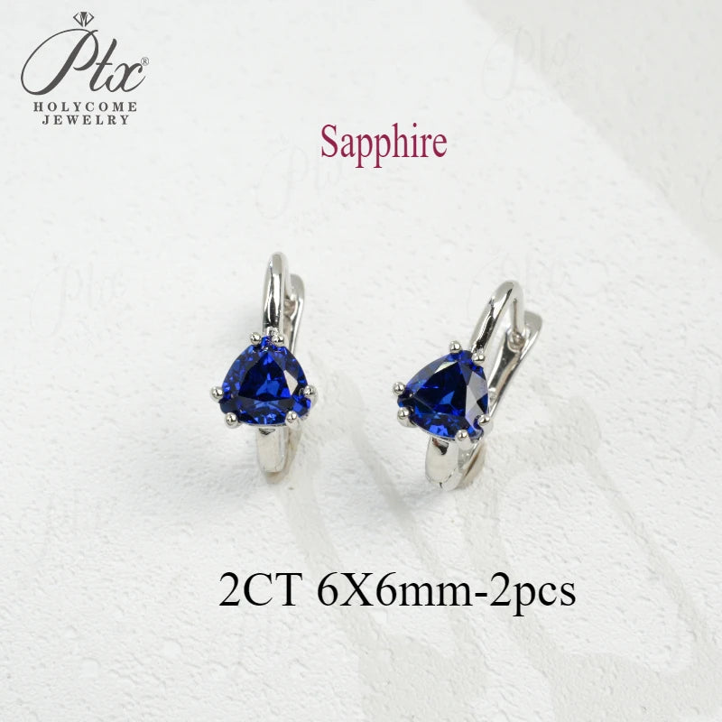 Boucles d’oreilles pierres précieuses – Rubis, saphir ou émeraude 1.6–2 ct, design féminin et élégant