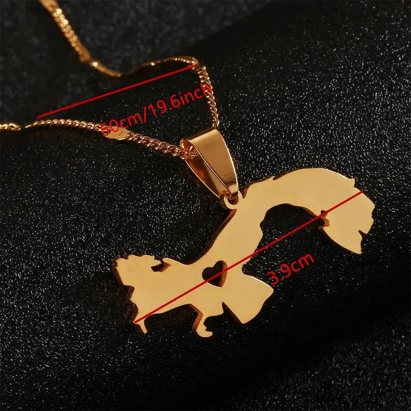 Collier pendentif cartes du anderpour femme, bijoux JOMap du ander