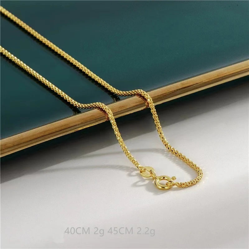 High Quality 925 Silver Fine Jewelry Custom Gold Rose Gold Cuban Link Chain Necklaces for Women Men 925 Sterling Silver Jewelry