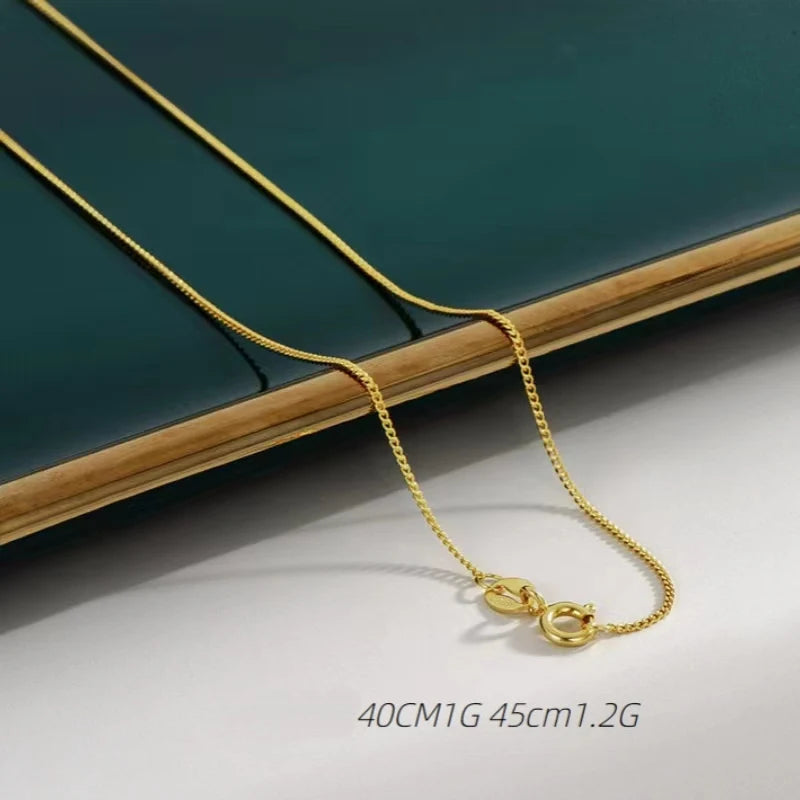 High Quality 925 Silver Fine Jewelry Custom Gold Rose Gold Cuban Link Chain Necklaces for Women Men 925 Sterling Silver Jewelry