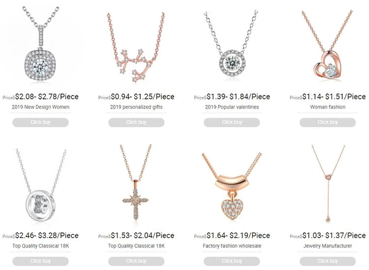 Fashion Trend Valentines Day Gift Heart Zircon Birthstone Necklace and Earring Jewellery Sets for Wedding Bridal