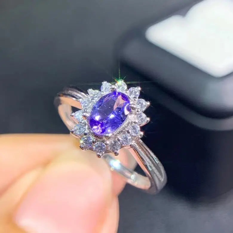 Ensemble bijoux tanzanite – Argent 925 et gemme naturelle, élégance premium