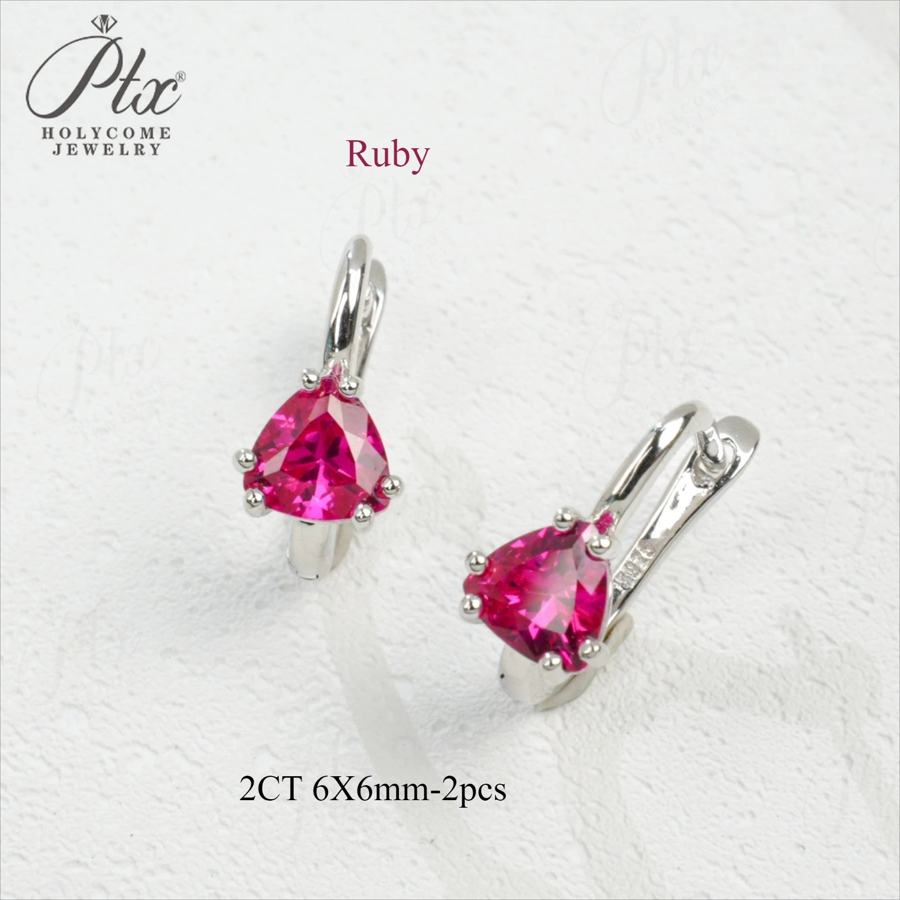 Boucles d’oreilles pierres précieuses – Rubis, saphir ou émeraude 1.6–2 ct, design féminin et élégant