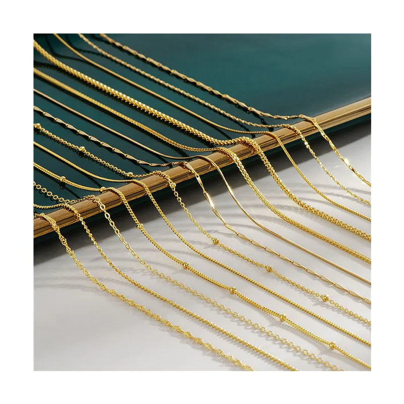 High Quality 925 Silver Fine Jewelry Custom Gold Rose Gold Cuban Link Chain Necklaces for Women Men 925 Sterling Silver Jewelry