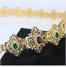 Poyasa-Ceinture Caftan Marocaine Or Argent pour Femme, Bijoux de Corps en Clip, Robe de Taille Européenne, Document de Mariage Arabe