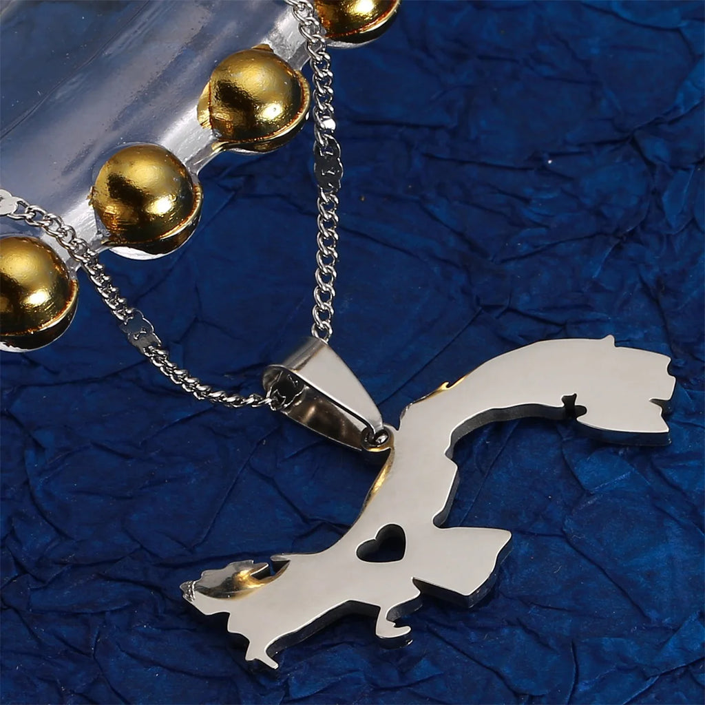 Collier pendentif cartes du anderpour femme, bijoux JOMap du ander