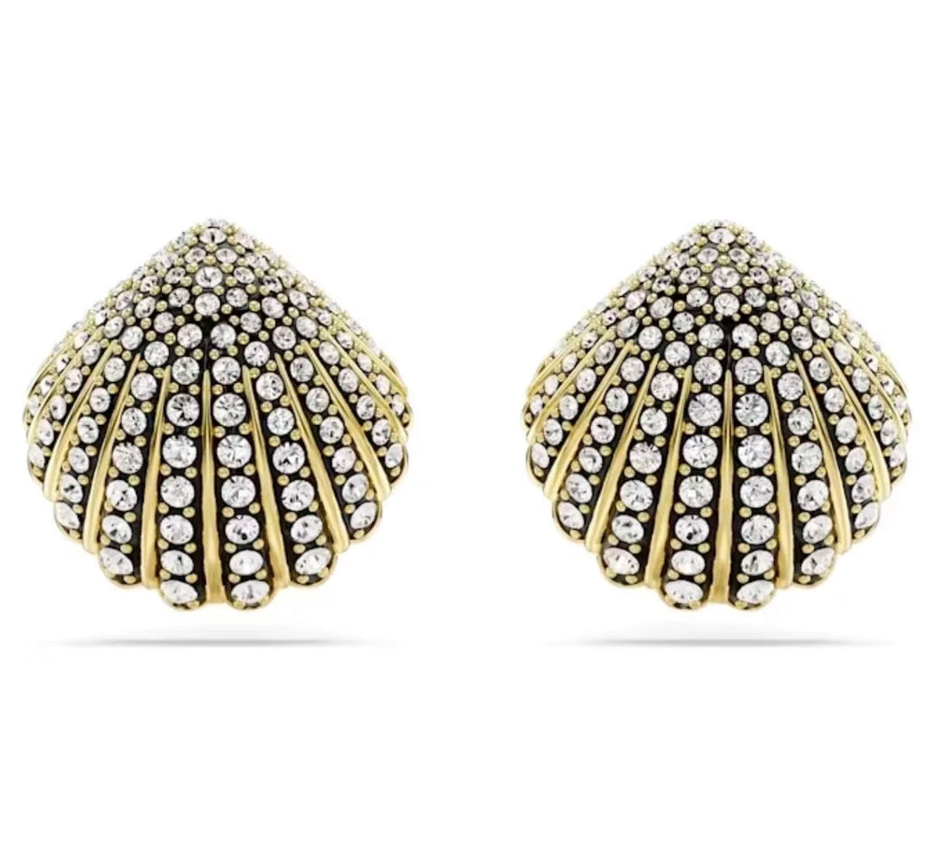 Korean Stainless Steel Fashion Shell Imitation Pearl Necklace for Women Creative Pearl Inlaid Marine Banquet Wedding Jewelry Set