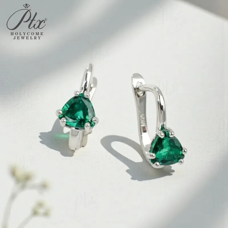 Boucles d’oreilles pierres précieuses – Rubis, saphir ou émeraude 1.6–2 ct, design féminin et élégant