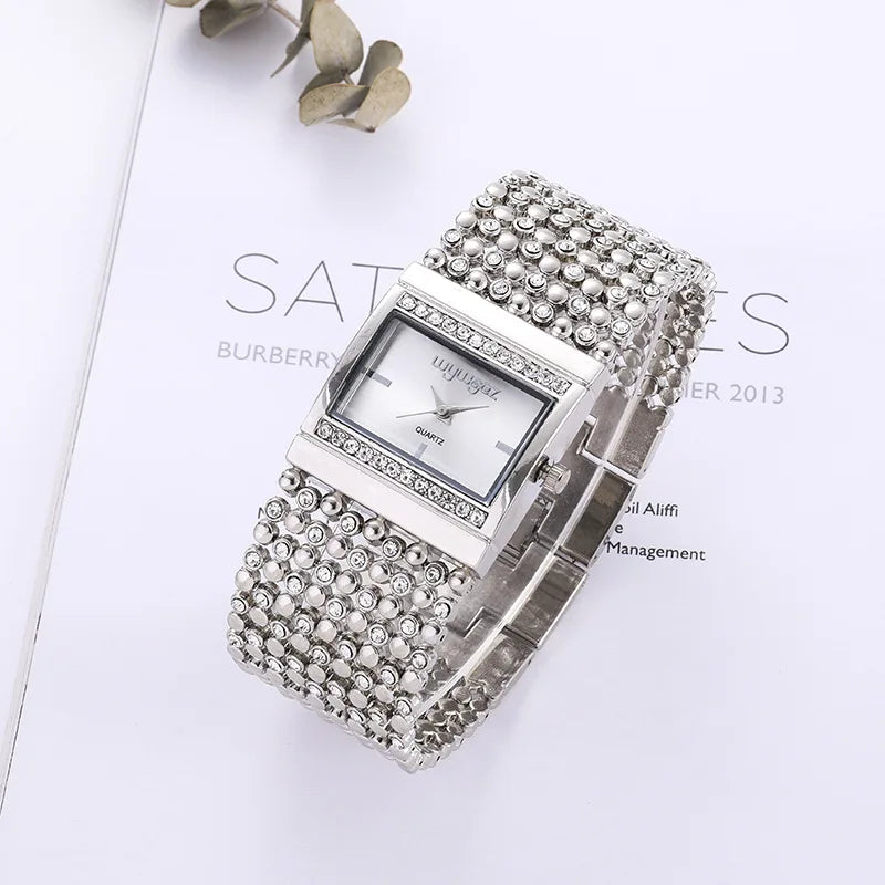 Montre Genève pour femme, marque de luxe, diamant, quartz, or, cadeaux pour dames, mode 2020