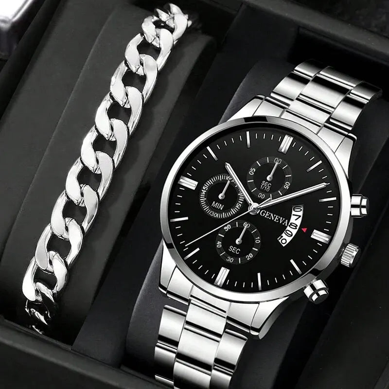 Montre-bracelet homme élégante – Quartz et calendrier