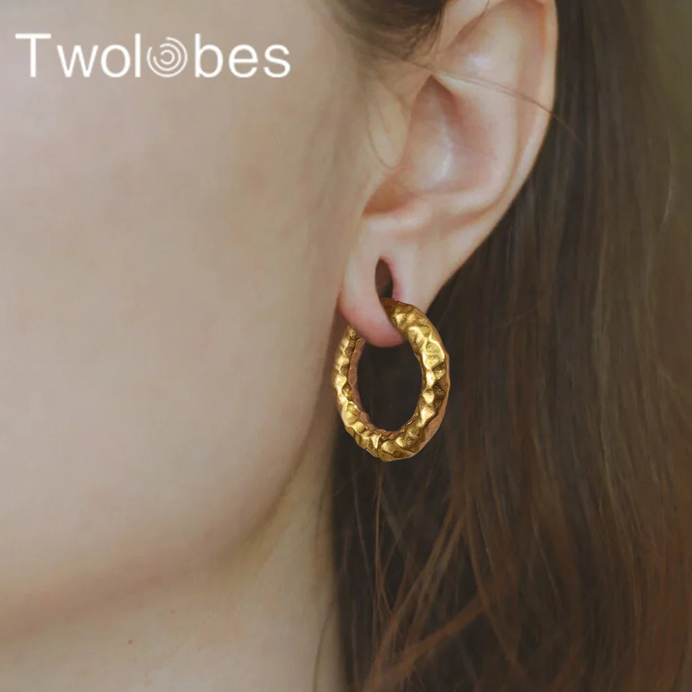 Twolobes Vintage Circle Ear Weight Hangers, 316 Stainless Steel Tunnel Gauges, Stretched Lobe Piercing, Body Jewelry, 2 Pieces