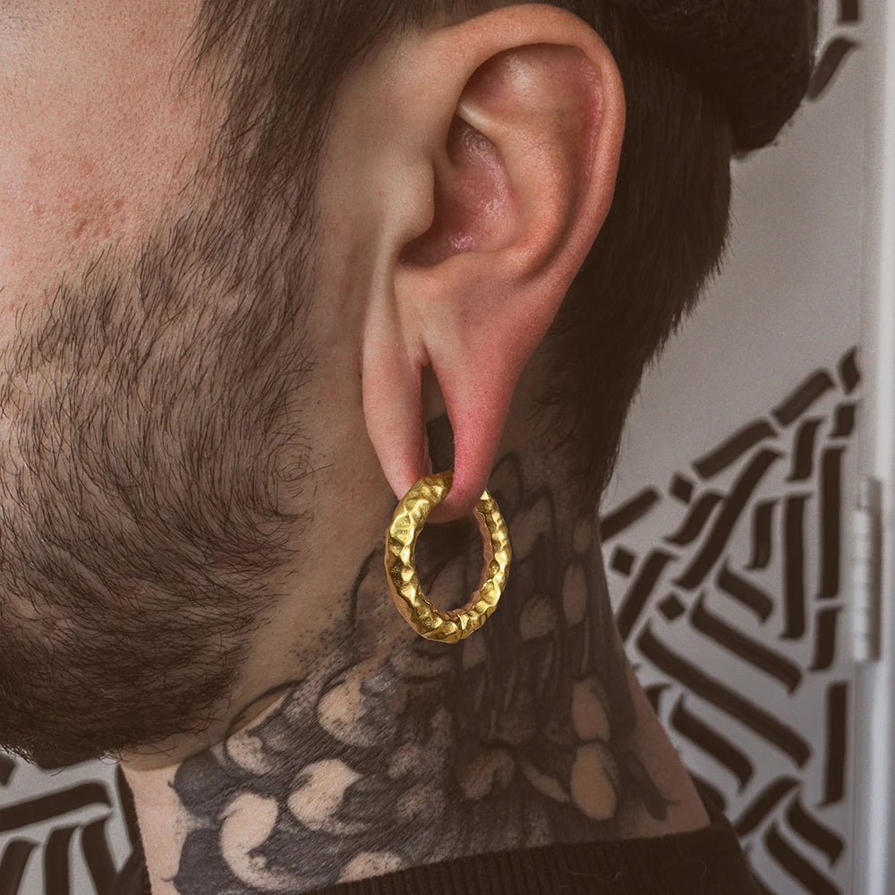 Twolobes Vintage Circle Ear Weight Hangers, 316 Stainless Steel Tunnel Gauges, Stretched Lobe Piercing, Body Jewelry, 2 Pieces