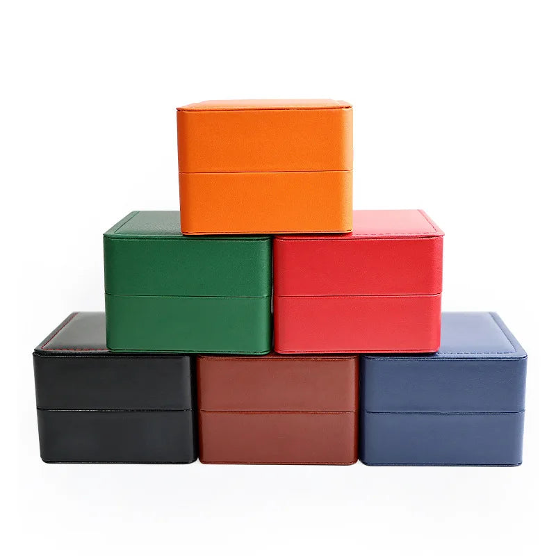 Boîte de rangement de montre en PU pour homme, vitrine de montre unique, support de montre-bracelet, bijoux de voyage, cadeau d'évaluation