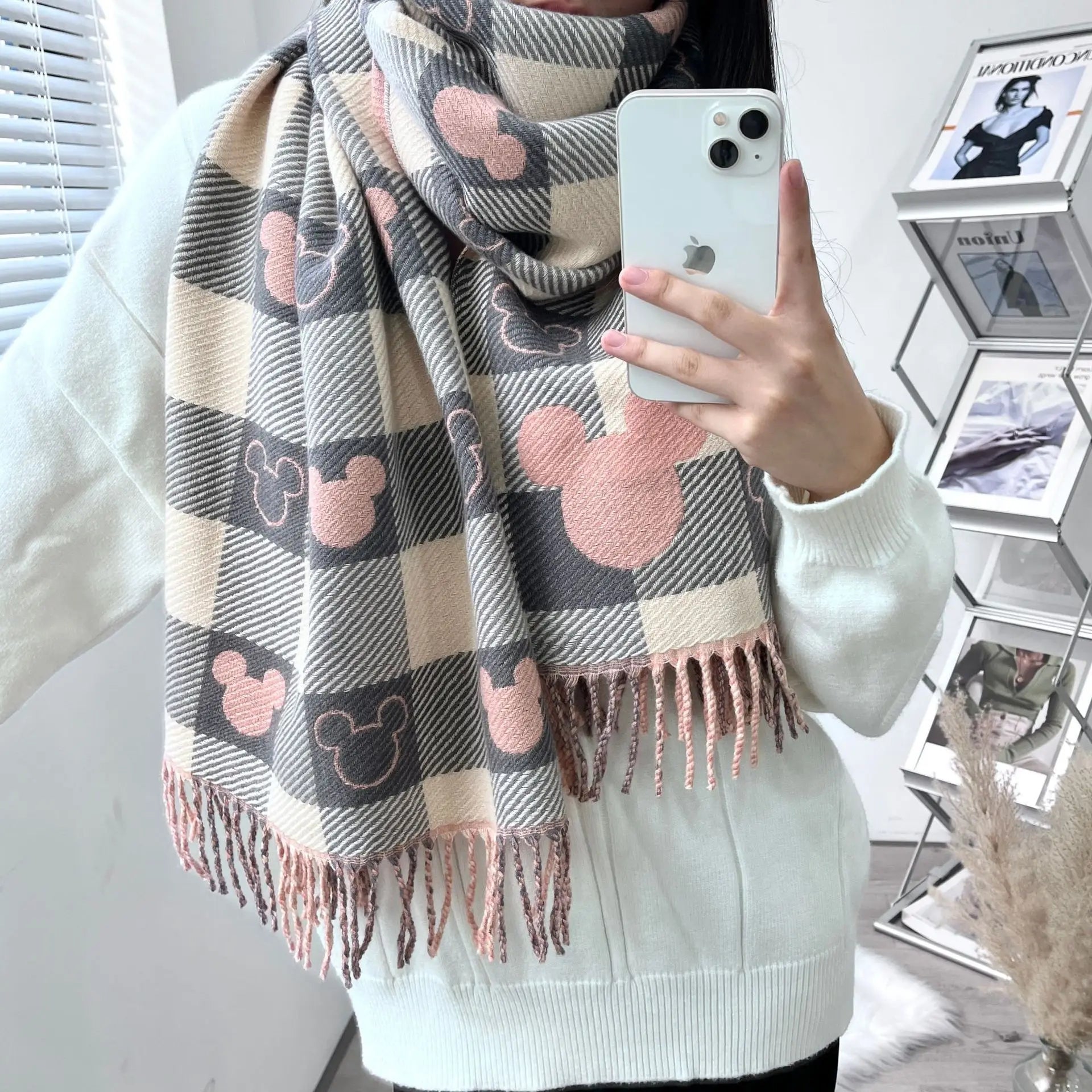 2025 luxe hiver cachemire écharpe femmes nouveau Design chaud Pashmina longs gland foulards femme imprimé châle épais Foulard Bufanda