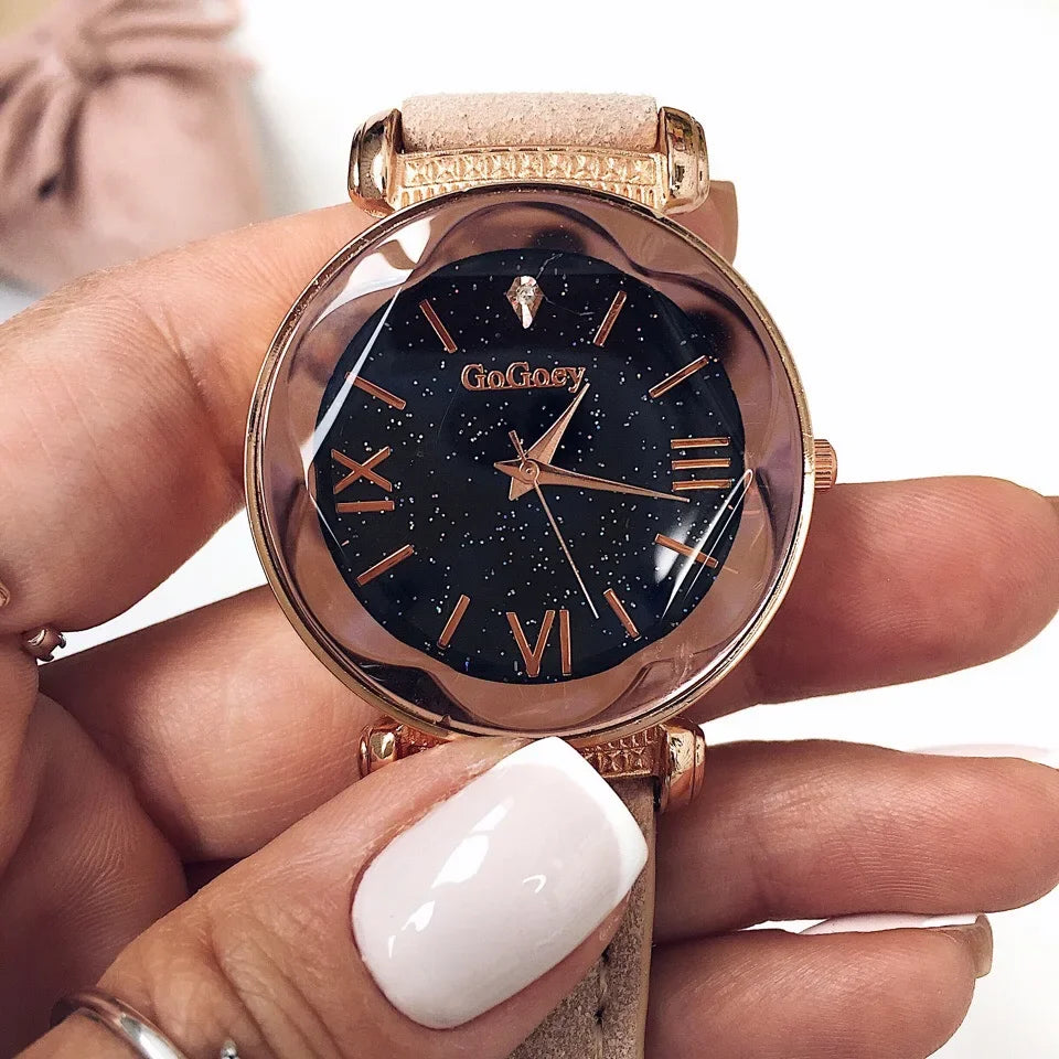 Femmes montres Montre pour femmes dames ciel étoilé Quartz Montre-bracelet Montre Femme Reloj Mujer Horloges Vrouwen Relógio horloges