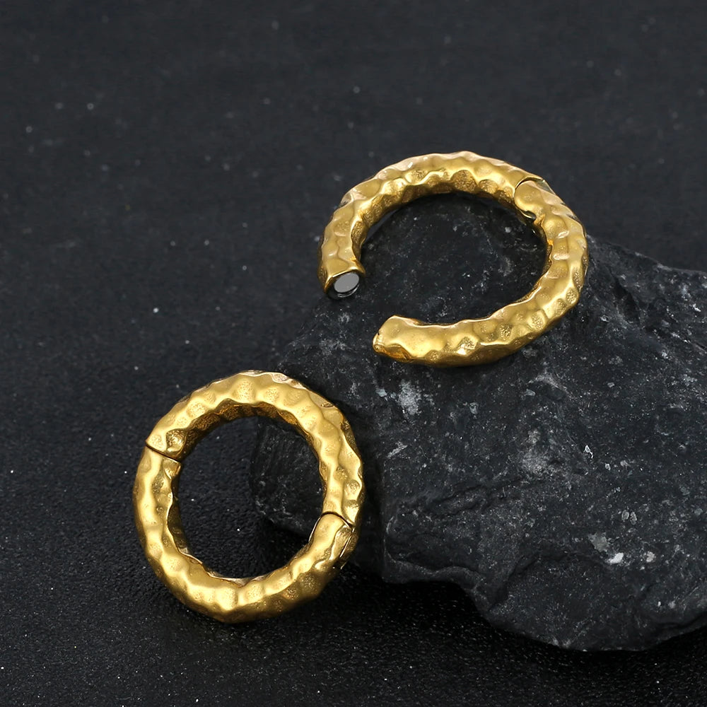 Twolobes Vintage Circle Ear Weight Hangers, 316 Stainless Steel Tunnel Gauges, Stretched Lobe Piercing, Body Jewelry, 2 Pieces