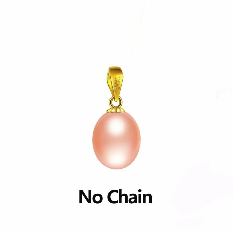 Dainashi Réel Pur 18 k Or Bijoux Collier & Pendentif, Naturel D'eau Douce Perle Femmes Pendentif, fine Bijoux Avec Boîte-Cadeau Pour Les Amoureux