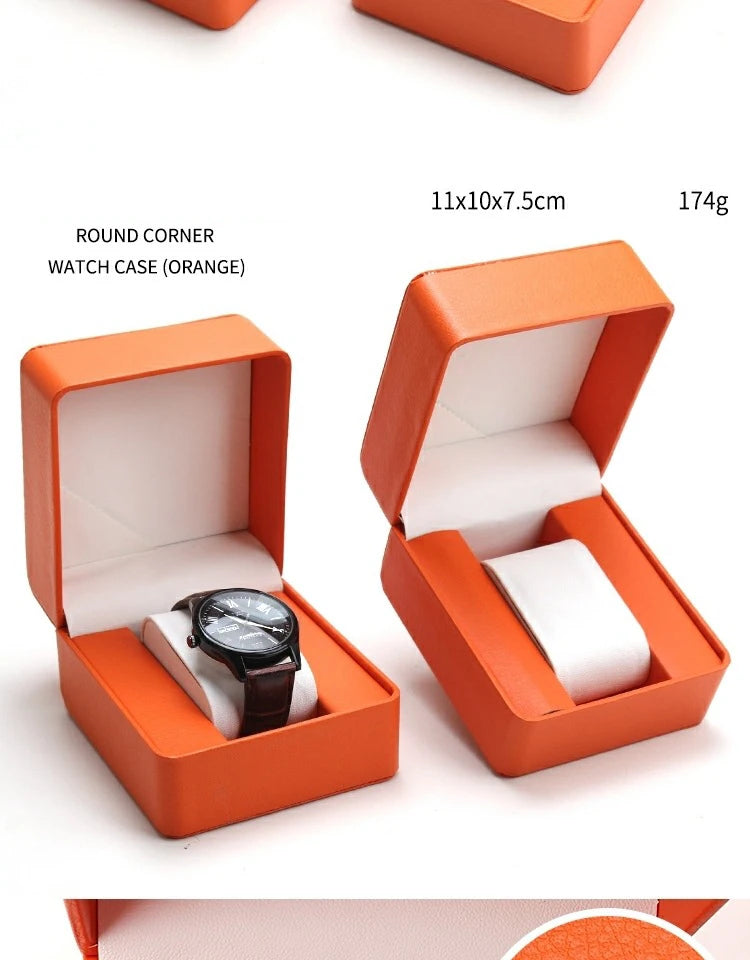 Boîte de rangement de montre en PU pour homme, vitrine de montre unique, support de montre-bracelet, bijoux de voyage, cadeau d'évaluation