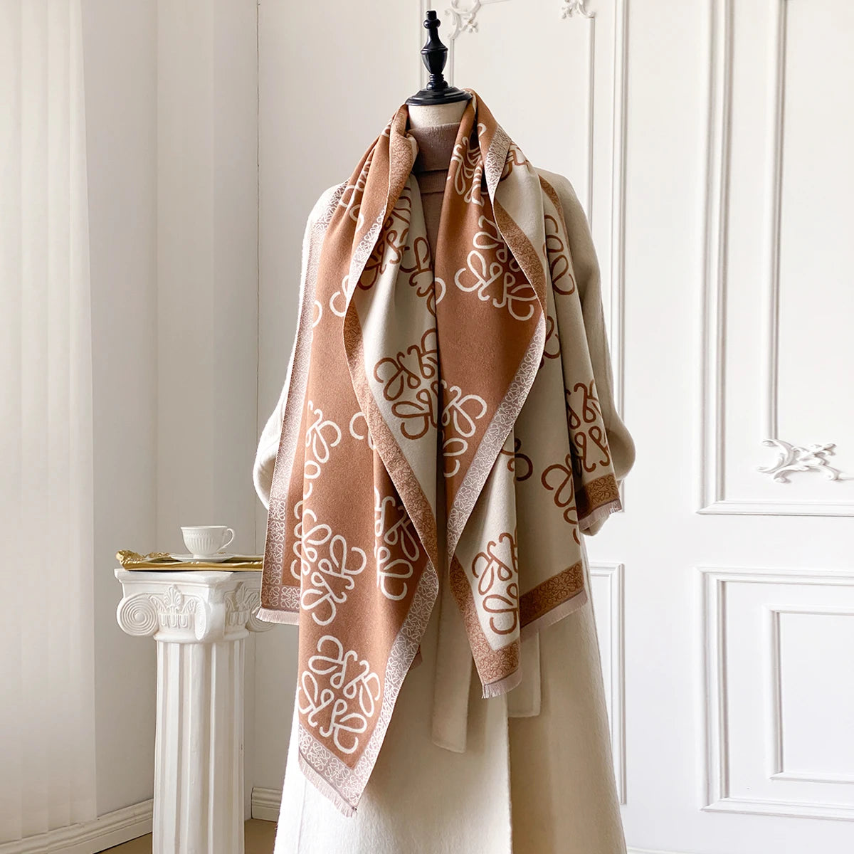 Écharpe chaude d'hiver en cachemire pour femmes de marque de luxe 2025, châle Pashmina, Hijab, étole de voyage, Echarpe, couverture épaisse et chaude