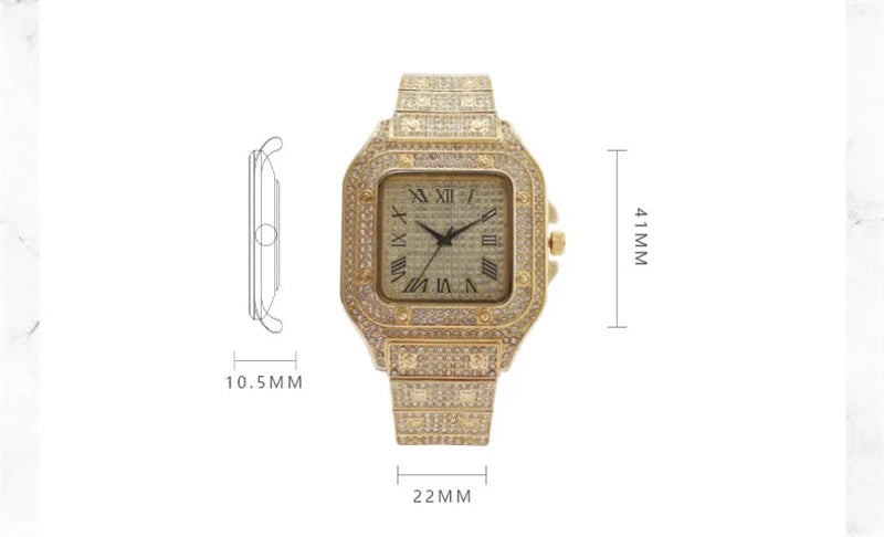 2025 montres de mode pour hommes femmes glacé montre homme luxe diamant montre unisexe montres à Quartz Relogio cadeau livraison directe