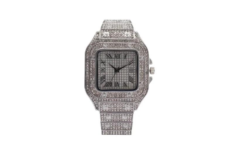 2025 montres de mode pour hommes femmes glacé montre homme luxe diamant montre unisexe montres à Quartz Relogio cadeau livraison directe