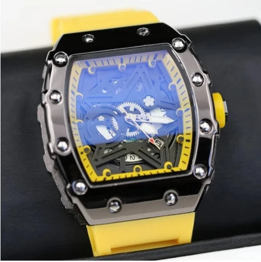 Montres pour hommes, marque de luxe légère, tendance de beauté dominatrice, pentagramme lumineux en forme de baril de vin, mode masculine, horloge à Quartz