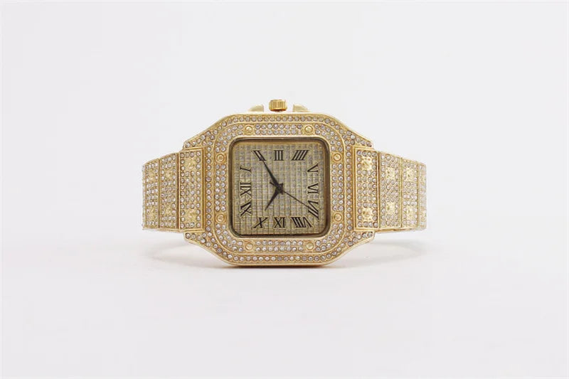 2025 montres de mode pour hommes femmes glacé montre homme luxe diamant montre unisexe montres à Quartz Relogio cadeau livraison directe