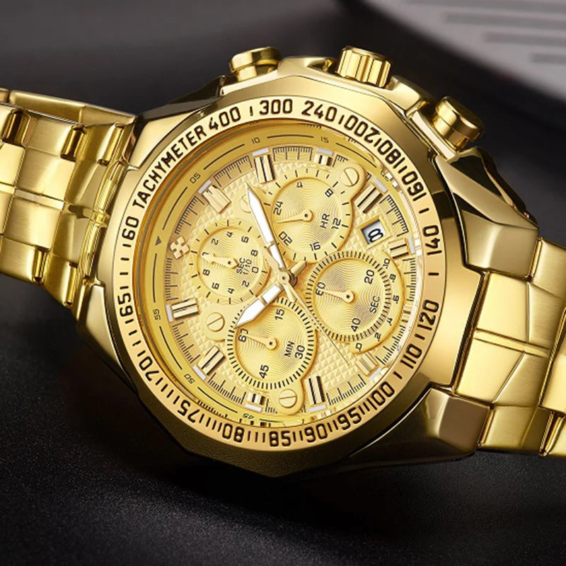 Relogio Masculino WWOOR Men's Watches 2024 Top Luxury Brand Men's Watches Gold Large Gold Male Chronograph Wristwatch