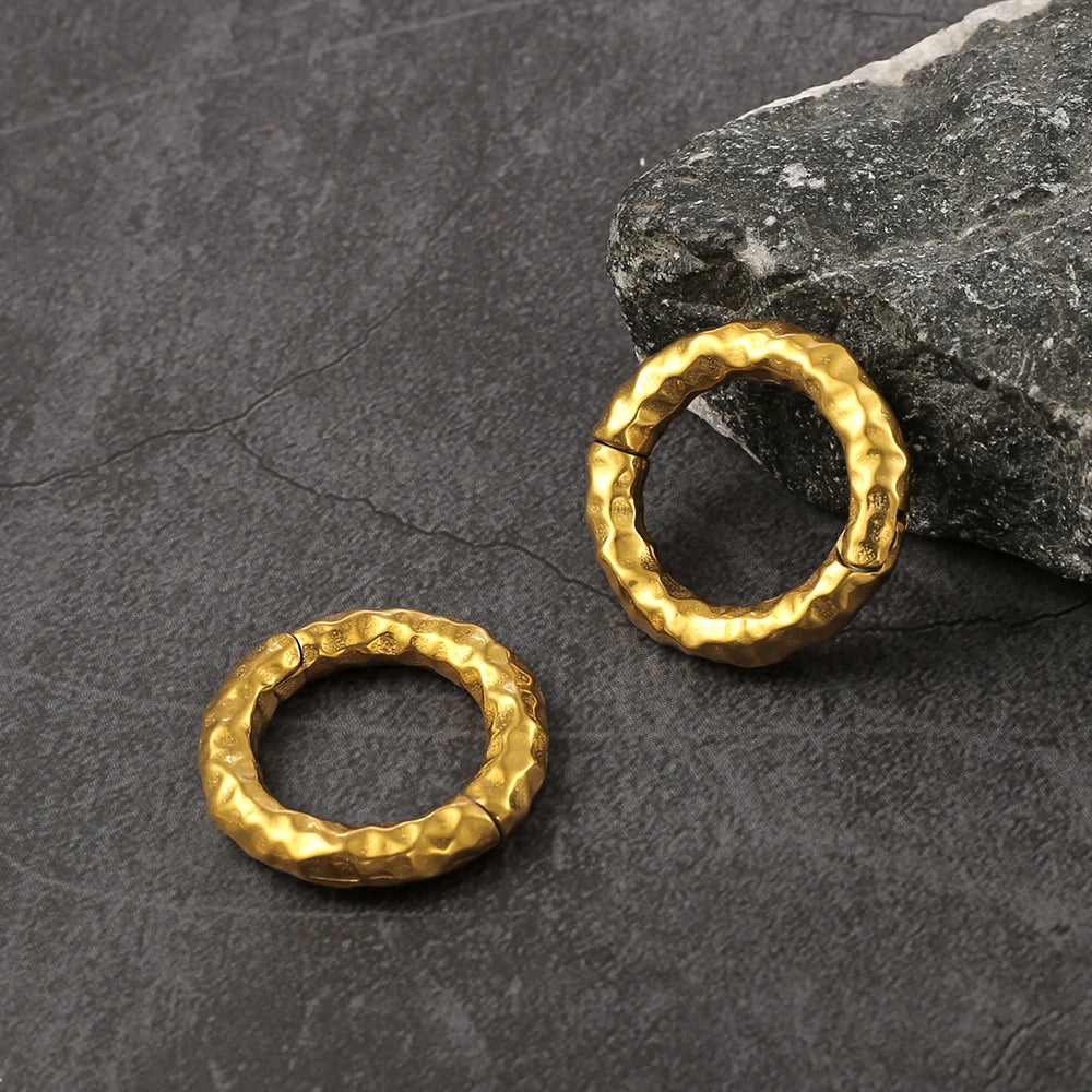 Twolobes Vintage Circle Ear Weight Hangers, 316 Stainless Steel Tunnel Gauges, Stretched Lobe Piercing, Body Jewelry, 2 Pieces