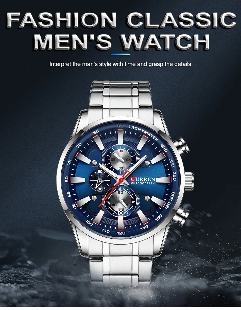 Montre homme Istro REN – Chronographe, date et design moderne