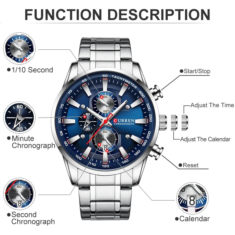 Montre homme Istro REN – Chronographe, date et design moderne