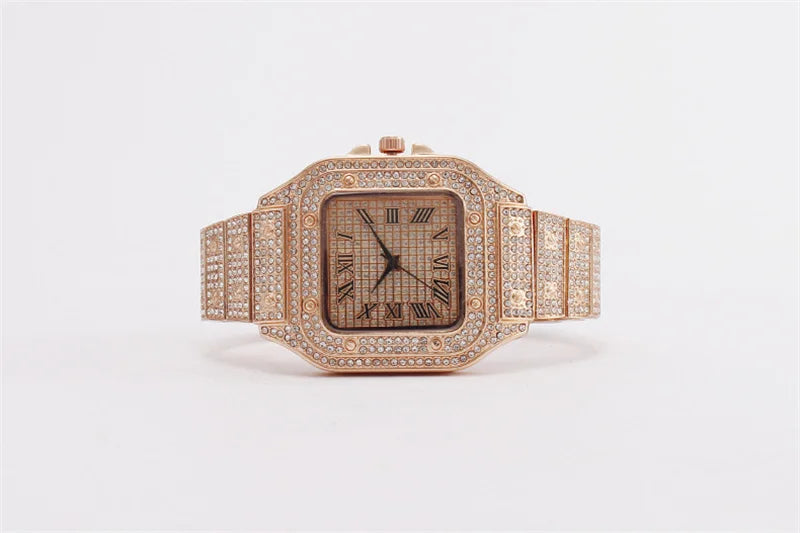 2025 montres de mode pour hommes femmes glacé montre homme luxe diamant montre unisexe montres à Quartz Relogio cadeau livraison directe