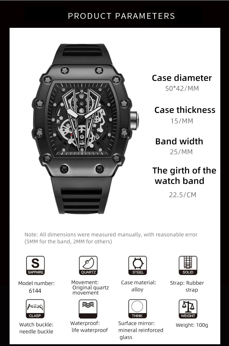 Men's sports watch – Quartz, bright and durable