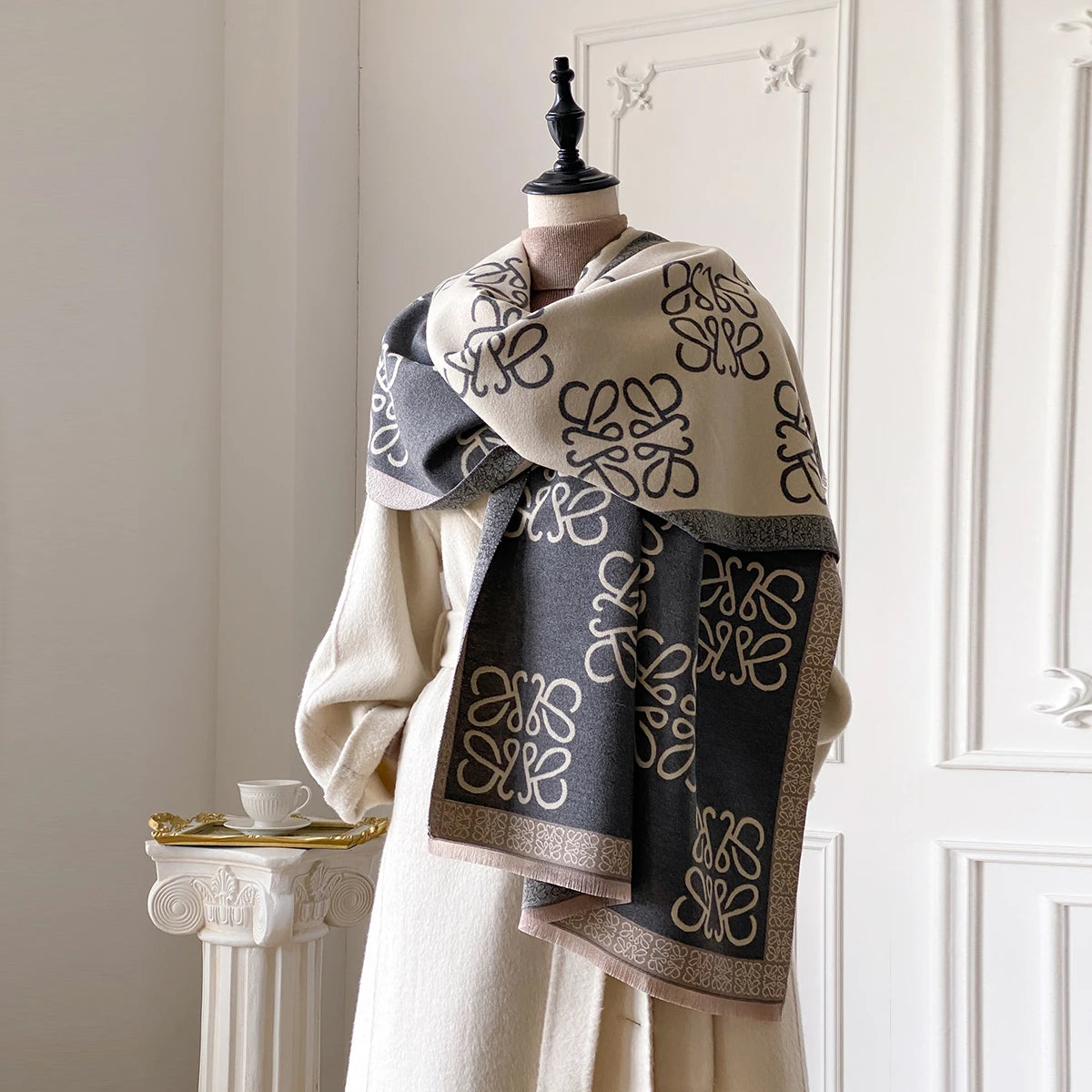 Écharpe chaude d'hiver en cachemire pour femmes de marque de luxe 2025, châle Pashmina, Hijab, étole de voyage, Echarpe, couverture épaisse et chaude