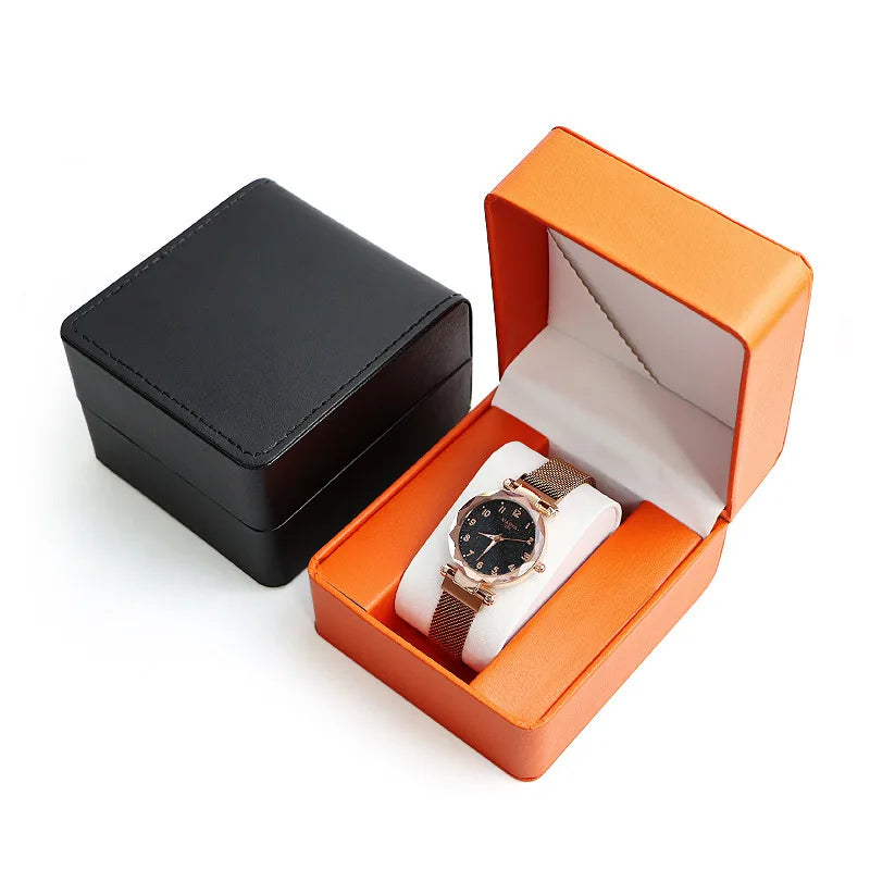 Boîte de rangement de montre en PU pour homme, vitrine de montre unique, support de montre-bracelet, bijoux de voyage, cadeau d'évaluation