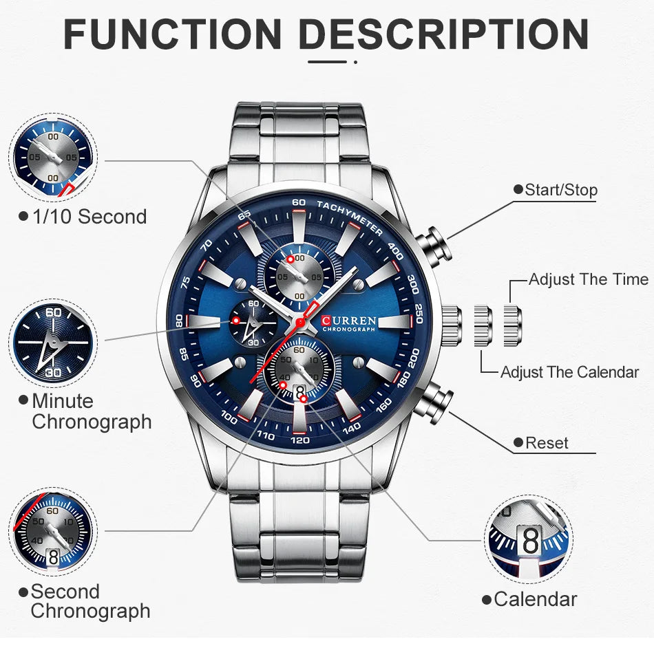 Montre homme Istro REN – Chronographe, date et design moderne
