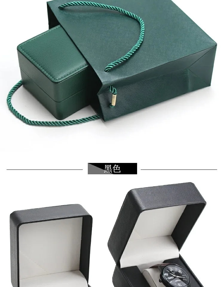 Boîte de rangement de montre en PU pour homme, vitrine de montre unique, support de montre-bracelet, bijoux de voyage, cadeau d'évaluation