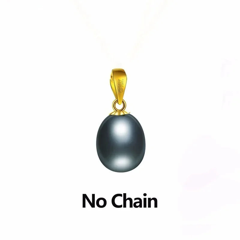 Dainashi Réel Pur 18 k Or Bijoux Collier & Pendentif, Naturel D'eau Douce Perle Femmes Pendentif, fine Bijoux Avec Boîte-Cadeau Pour Les Amoureux