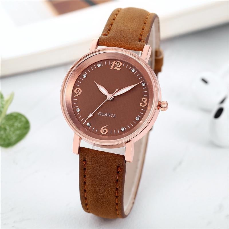 Women's watches with leather straps, luxury watches, quartz watches, casual wristwatches for women